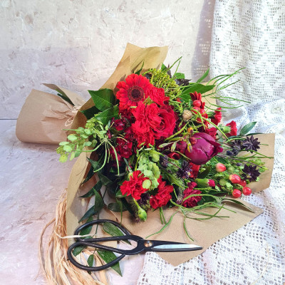 ÖKO - Mezei Bokréta - piros árnyalatú szezonális virágokból